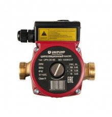 Насос циркуляционный UNIPUMP UPH 20-60 130 (0,1 кВт, PN10, Hmax 6 м, Qmax 58,3 л/мин, 1х230В)